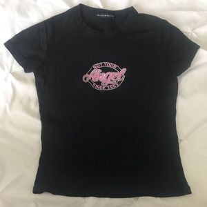 “Not your angel” brandy melville t-shirt crop top